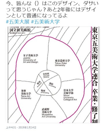 日本5美術大學畢業聯展海報被罵翻。（圖／翻攝自推特／@nemurijinitai、@9yFgIFhqdfdr3w1）