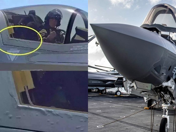 ▲F-35戰鬥機遭疑隱身塗料起泡。（合成圖／翻攝自微博、美國空軍官網）
