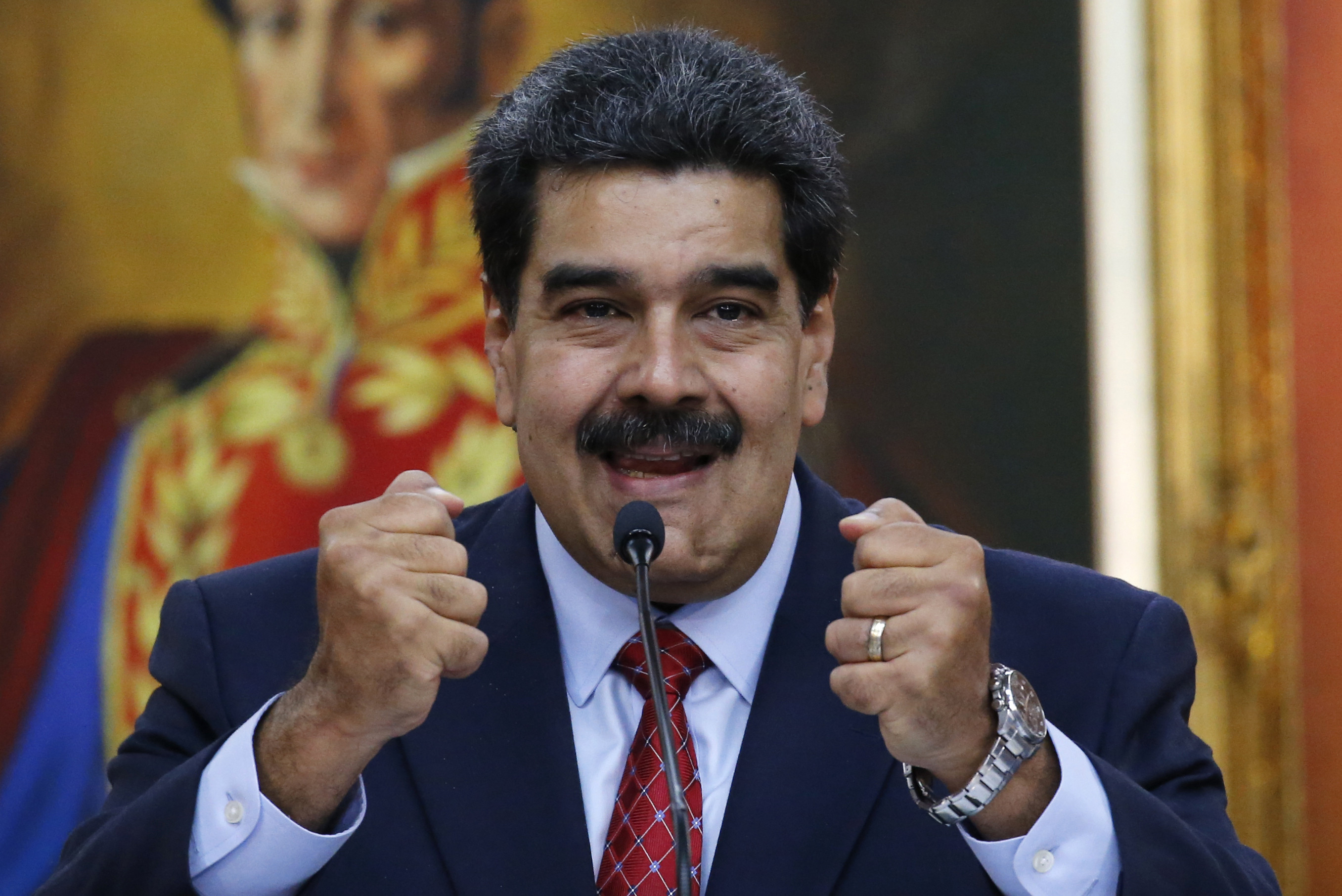 ▲委內瑞拉總統馬杜洛（Nicolas Maduro）。（圖／達志影像／美聯社）