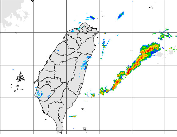 ▲▼北東僅有局部地區有短暫雨。（圖／翻攝自中央氣象局）