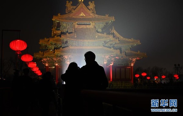 ▲北京故宮,元宵節,上元之夜。（圖／新華社）