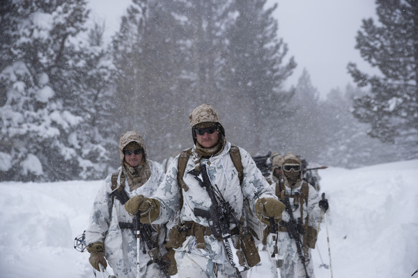 ▲▼ 美海軍陸戰隊在加州的雪山軍演。（圖／達志影像／美聯社）