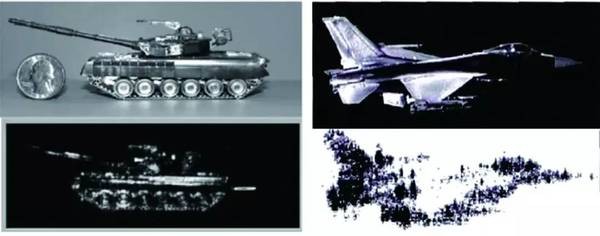 ▲▼坦克和F16戰機模型的太赫茲成像結果。（圖／翻攝自觀察者網）