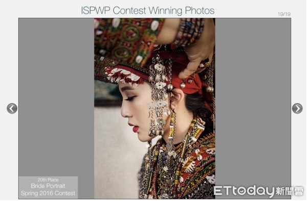 ▲藝人梁文音的傳統婚禮攝影作品也獲得2016春季ISPWP的獎項肯定。（圖／＋K Vision提供）