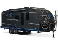 一家KZ Recreational Vehicles則推出全球首款Self-Sustainable的露營拖車Sonic X概念車，長時間在野外中也不需要擔心沒有電及水資源等，露營拖車的車頂就是以太陽能板打造，提供在野外超強自給自足的生存能力，車長7920  mm。