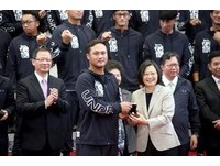 總統接見「2018年中華職棒總冠軍Lamigo桃猿隊」。（圖／記者屠惠剛攝）