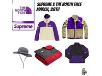 這次的聯名除了每年既有的Mountain Jacket之外，推出了褲子、Denali Jacket、毛毯以及漁夫帽，品項可說是非常齊全，其中，紫色的Denali Jacket似乎會成為轉售商炒賣的重點。