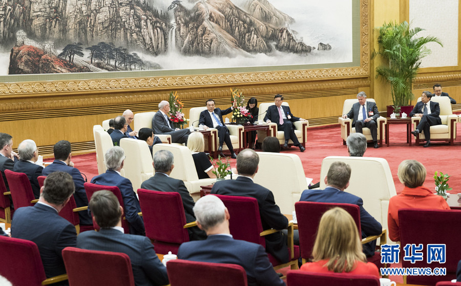 ▲大陸國務院總理李克強在北京會見出席中國發展高層論壇2019年年會的境外代表。（圖／翻攝自《新華社》）