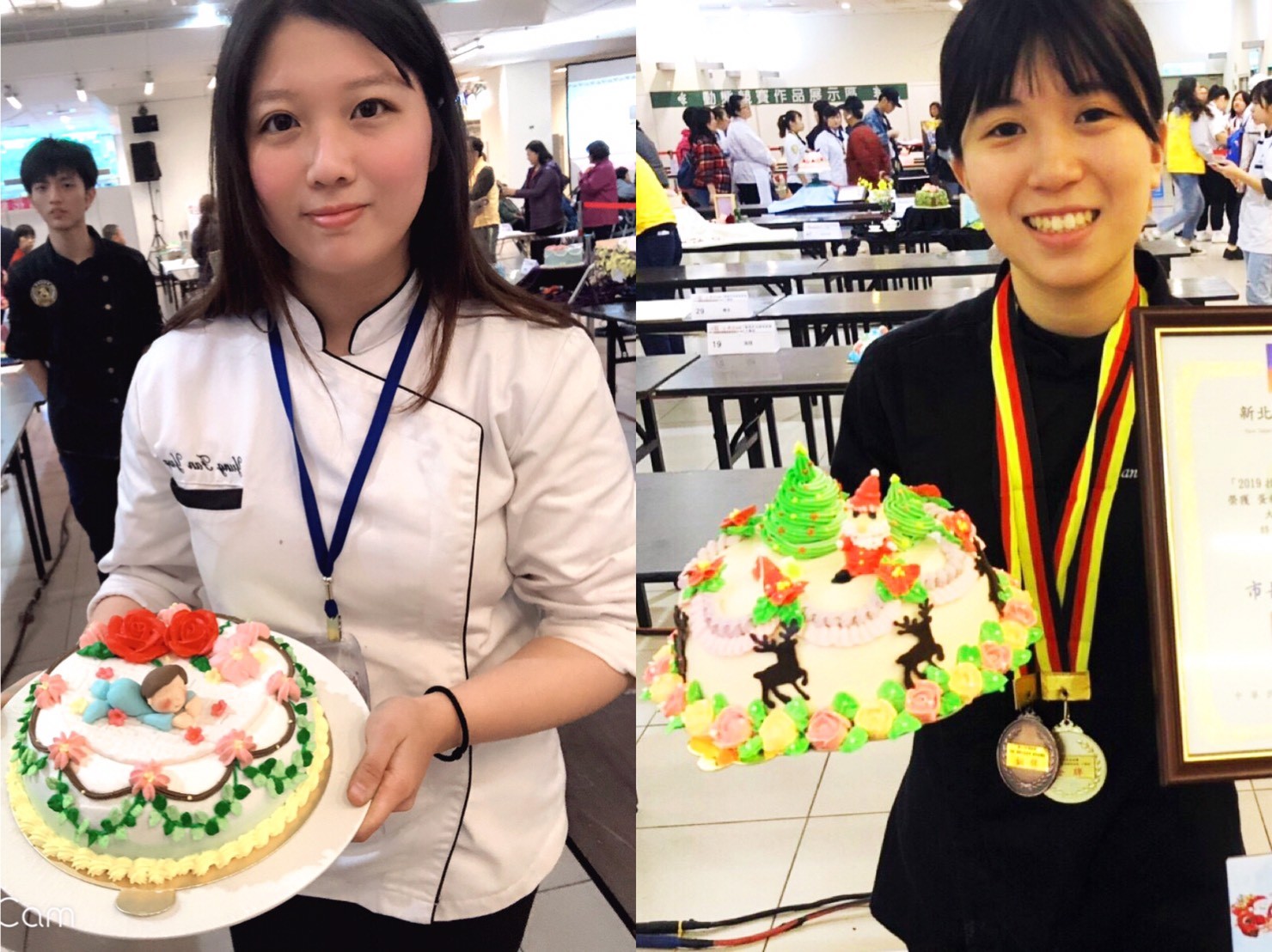 ▲▼台北城市科技大學烘焙學程楊詠帆、彭心柔。(圖/台北城市科技大學提供)