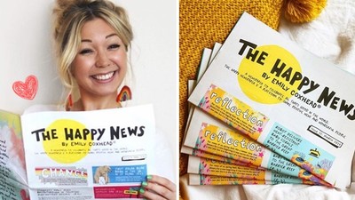 受夠負面新聞洗腦！24歲女創立「媒體界烏托邦」把全球快樂事印成報紙