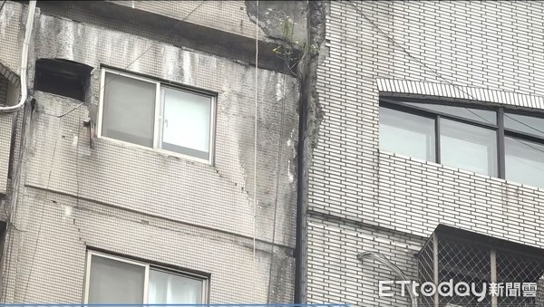 ▲▼台北市信義路富貴角大樓受到0418地震影響。（圖／ETtoday攝影中心）