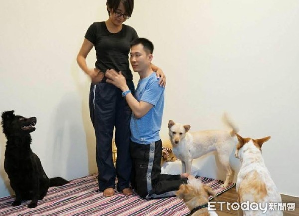 ▲小主人準備出生!狗狗搶搭乘推車。(圖/網友Huan Yu授權提供)