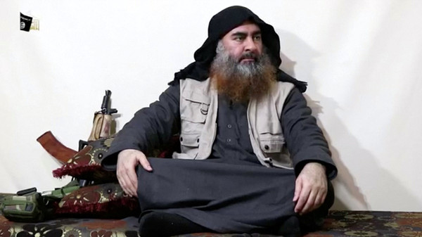 ▲▼「伊斯蘭國」（ISIS）公布首領巴格達迪（Abu Bakr al-Baghdadi）談話的影片。（圖／路透）