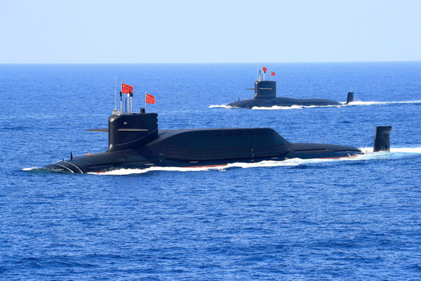 ▲▼解放軍094A型核潛艦。（圖／路透社）