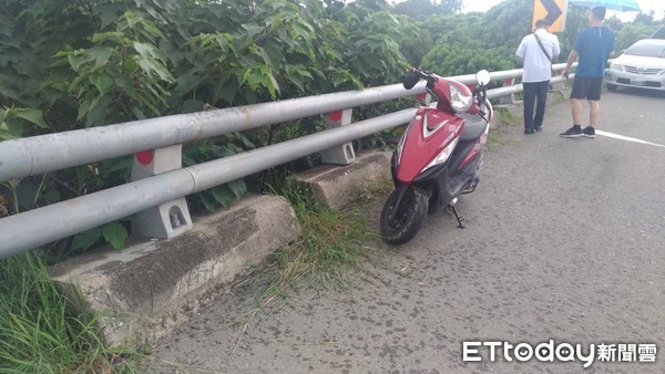 ▲▼陳男騎車離家後失蹤，獨留機車在橋上，3天後卻在橋下發現遺體。（圖／記者洪正達翻攝）