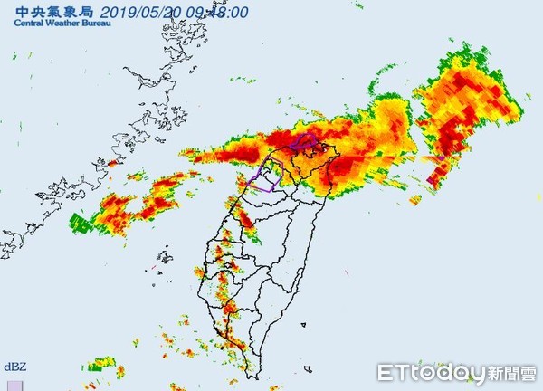 ▲▼中央氣象局發布大雷雨即時訊息。（圖／氣象局）