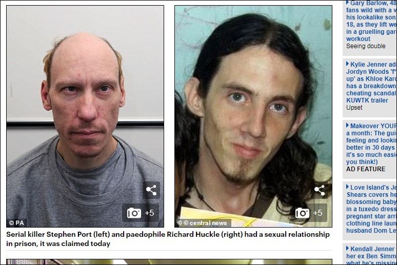 ▲英國連續殺人犯名波特（Stephen Port）（左）竟與戀童犯胡克爾（Richard Huckle）發展出男男戀情關係。（圖／翻攝自英國每日郵報）
