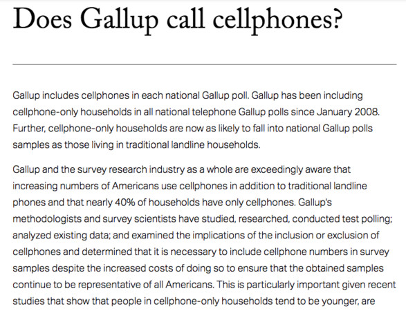 ▲▼蓋洛普（Gallup）與Pew為美國權威的民調機構，早已主張將手機納入民調中。（圖／蓋洛普（Gallup）與Pew網站）