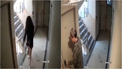 差一秒變態就進屋裡　酒醉女回家被緊跟　尾隨男門外狂按密碼鎖