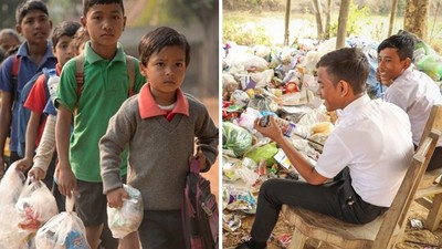 暖校方決定「收垃圾抵學費」！鼓勵貧童回收塑膠　教育、愛地球都做到了