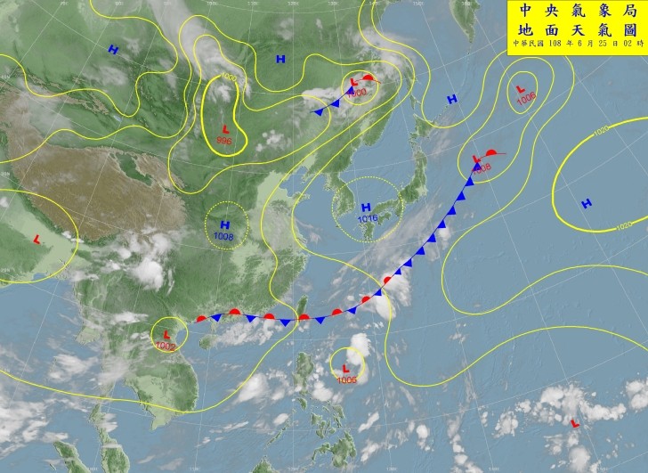 天氣圖。（圖／氣象局）