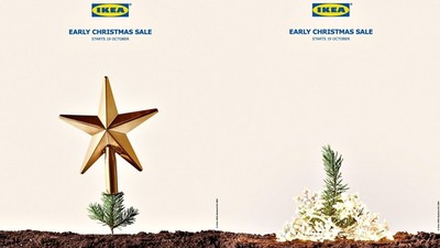 IKEA創意廣告又一發：雖然聖誕樹還沒長大　但可以先幫他買裝飾品囉