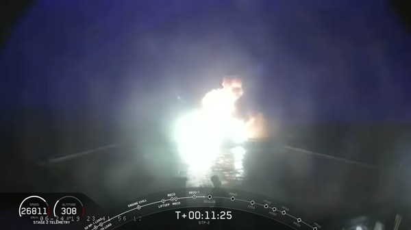 ▲▼SpaceX火箭主推進器回收失敗。（圖／翻攝自YouTube／SpaceX）