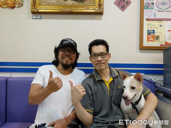 帶毛孩回診巧遇綜藝天王!(圖/有點毛毛的/飼主喬福輝提供)