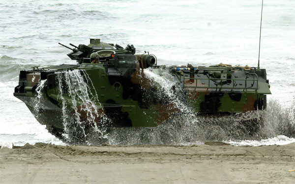▲AAV7兩棲突擊車。（圖／中華民國海軍提供）