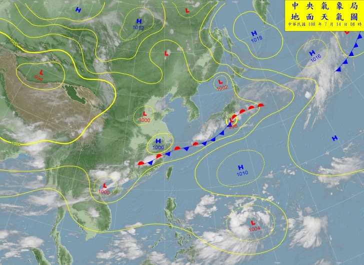 ▲▼大低壓帶有颱風醞釀發展中。（圖／中央氣象局）