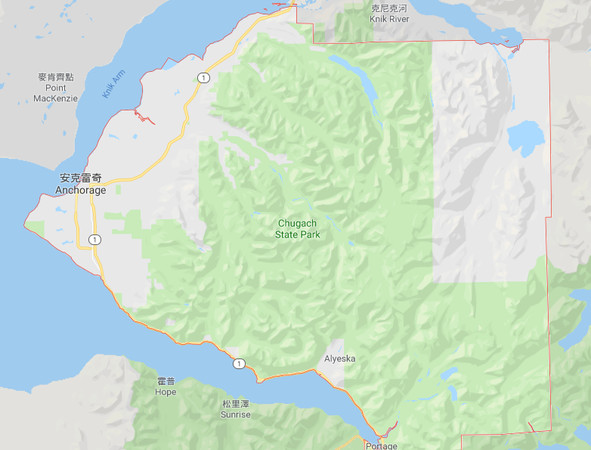▲美國阿拉斯加州安克拉治市（Anchorage）。（圖／翻攝自Google Map）