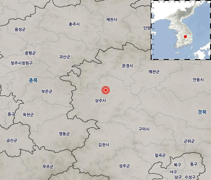 ▲▼南韓發生規模3.9地震。（圖／南韓氣象廳）