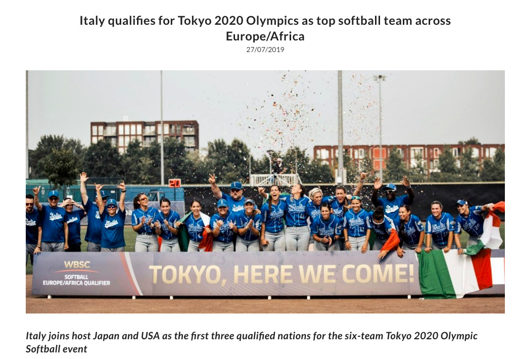 ▲義大利代表歐洲拿下東京奧運女壘資格。（圖／翻攝自WBSC官網）