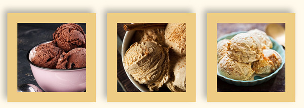 ▲Gourmet Grubb推出了用昆蟲奶（Entomilk）製成的豪華冰淇淋，從左至右分別是巧克力、聖誕風味香料和花生醬。（圖／翻攝自Gourmet Grubb）