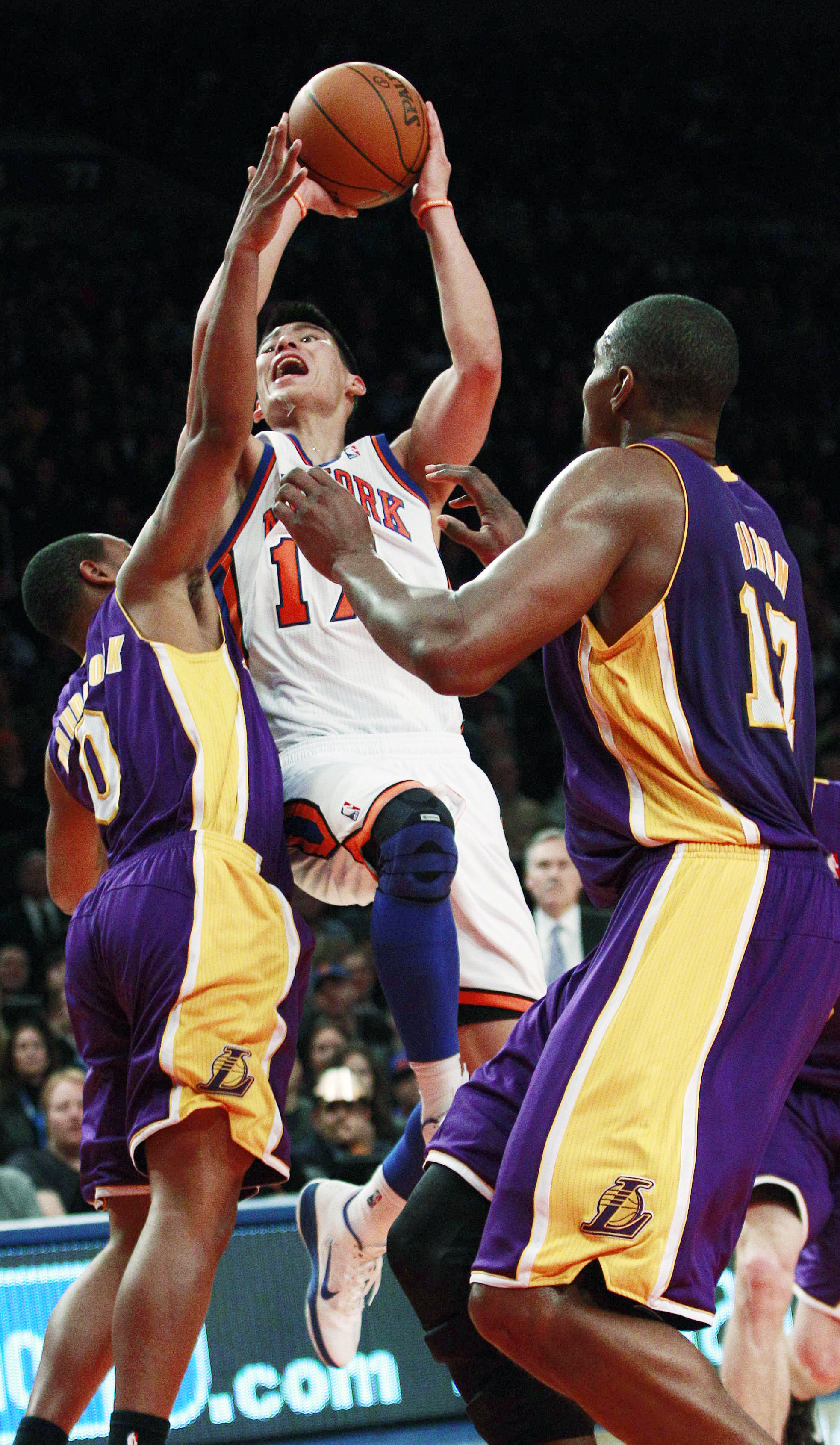 林書豪肆虐湖人。(圖/達志影像/美聯社)