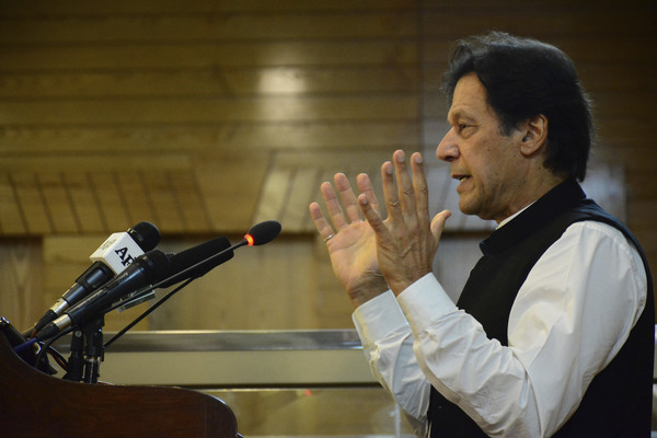 ▲▼ 2019年8月14日，巴基斯坦總理伊姆蘭汗（Imran Khan）於巴國獨立日當天，至巴屬克什米爾地區發表談話 。（圖／達志影像／美聯社）
