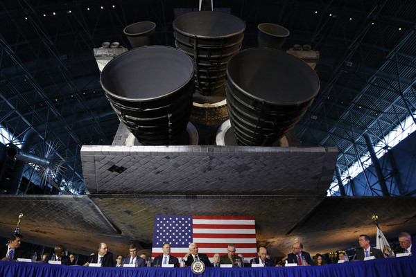 ▲▼ 2019年8月20日，美國副總統彭斯（Mike Pence）表示，下周將會成立新的美國太空司令部。（圖／達志影像／美聯社）