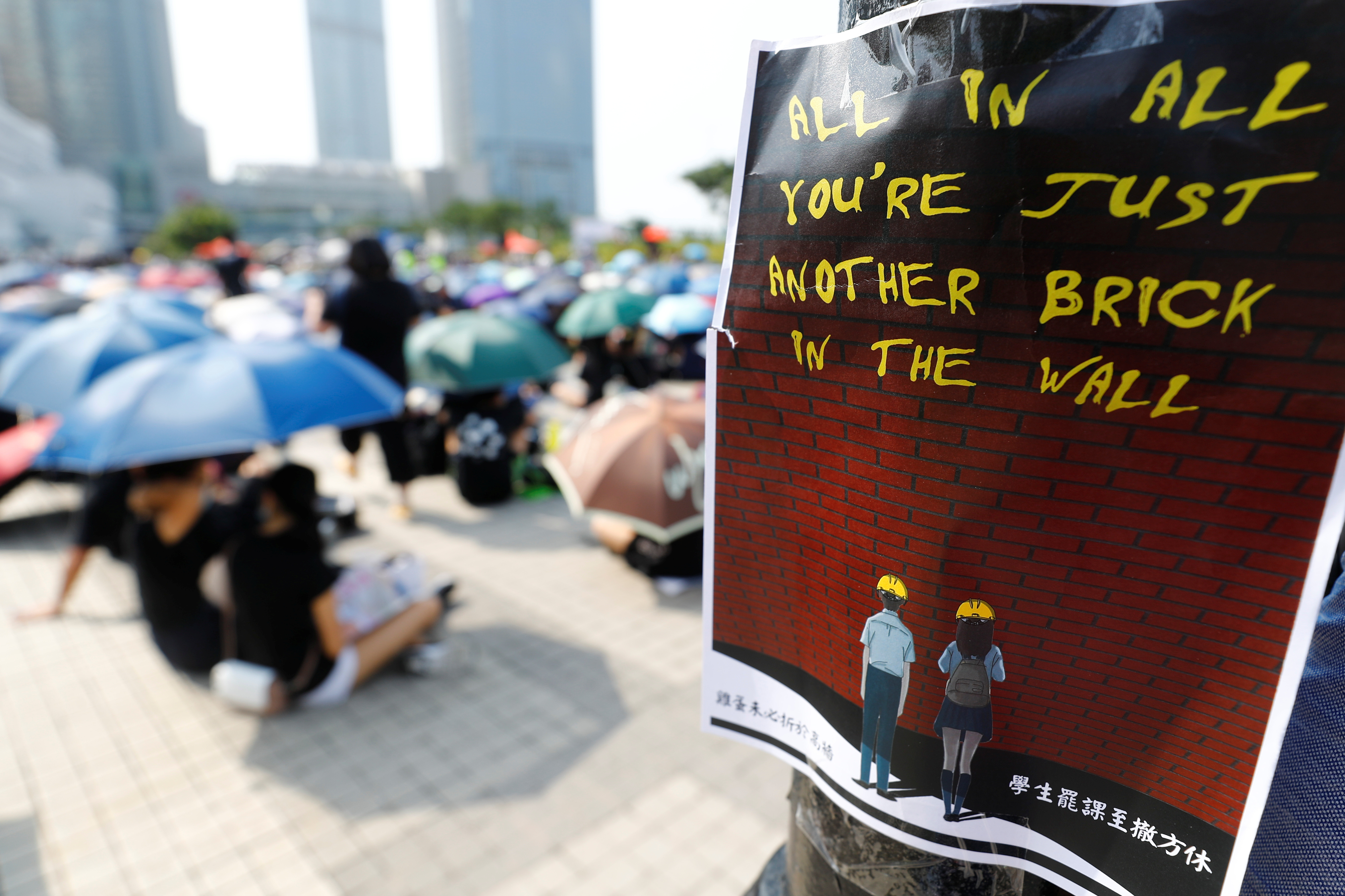 ▲▼香港學生22日發起集會,反送中遊行,逃犯條例。（圖／路透）