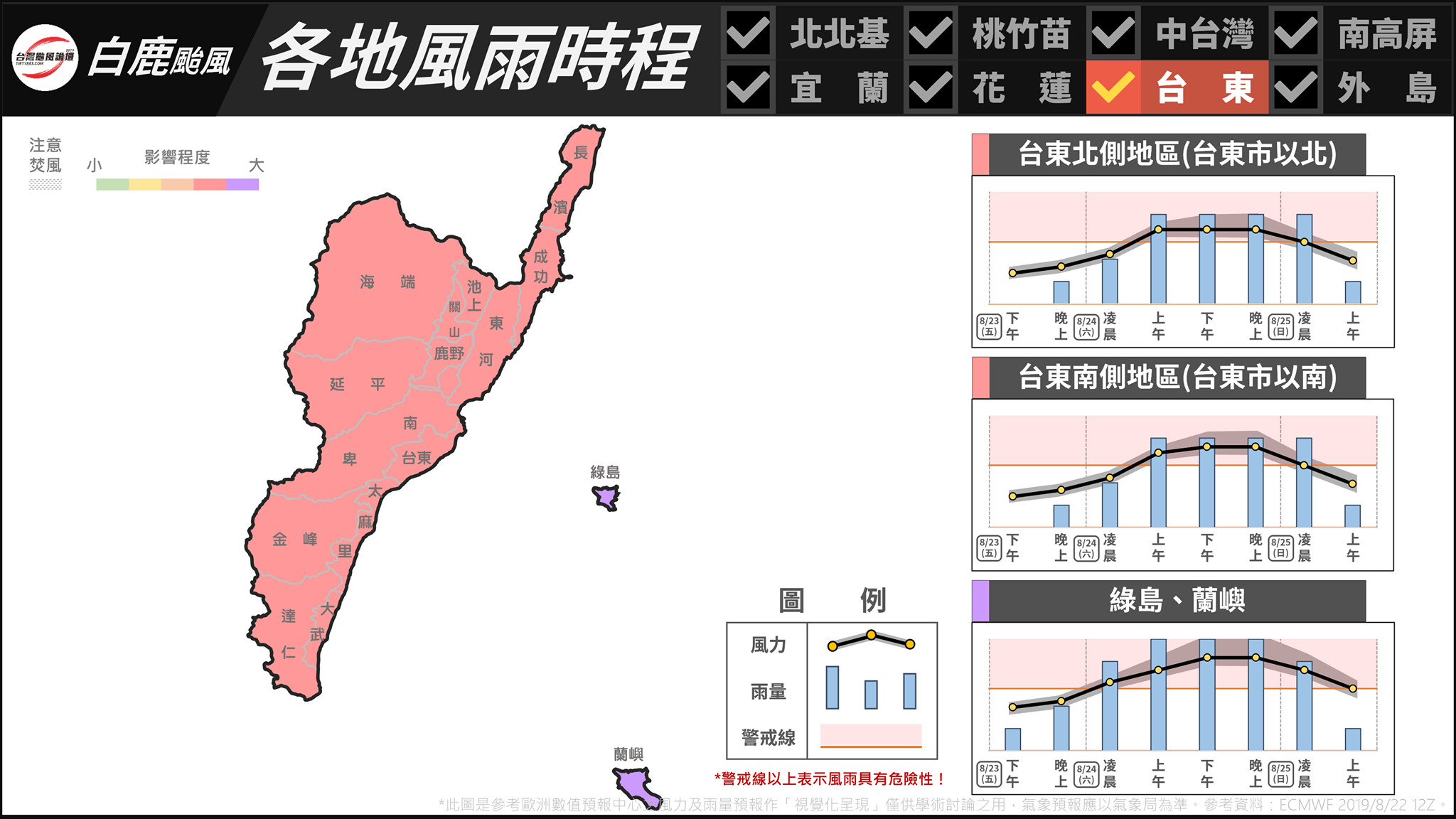 「暴衝白鹿」週六襲台！22縣市「雨會怎麼下」…8張圖一次看懂。（圖／粉專《台灣颱風論壇｜天氣特急》授權提供）