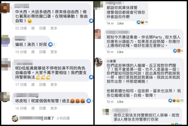 ▲▼正妹遭到員警圍毆破相了。（圖／翻攝自香港臉書社團）