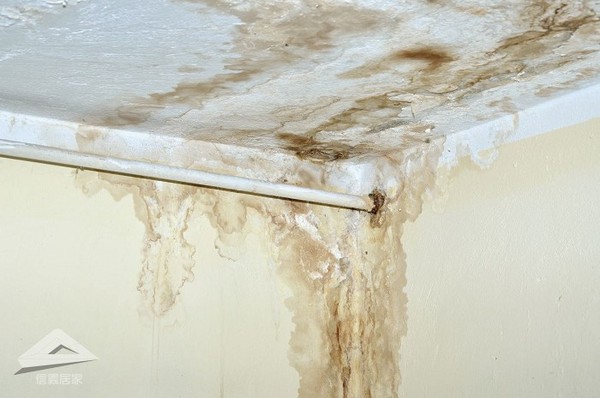 ▲▼天花板、牆面有水漬，或油漆變色、剝落等，都是因為屋內漏水的現象。（圖／信義居家提供）