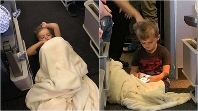 自閉症男童飛機上「失控躺地哭鬧」　空姐暖心幫蓋毯、餐車刻意繞道