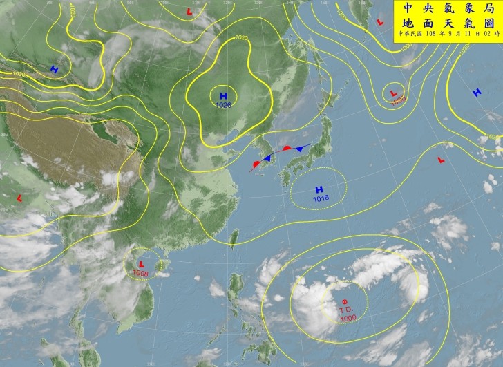 天氣圖。（圖／氣象局）