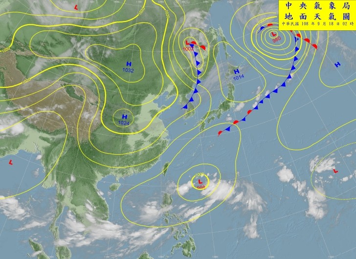 天氣圖。（圖／氣象局）