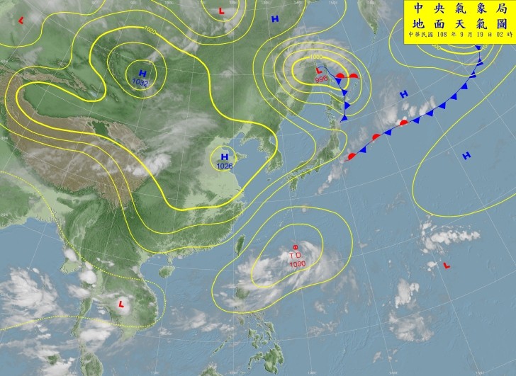 天氣圖。（圖／氣象局）