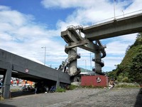 南方澳跨海大橋坍方。（圖／記者游芳男攝）