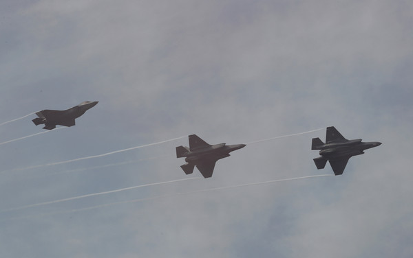 ▲▼ 南韓F-35 A戰機。2019年10月14日拍攝。（圖／達志影像／美聯社）