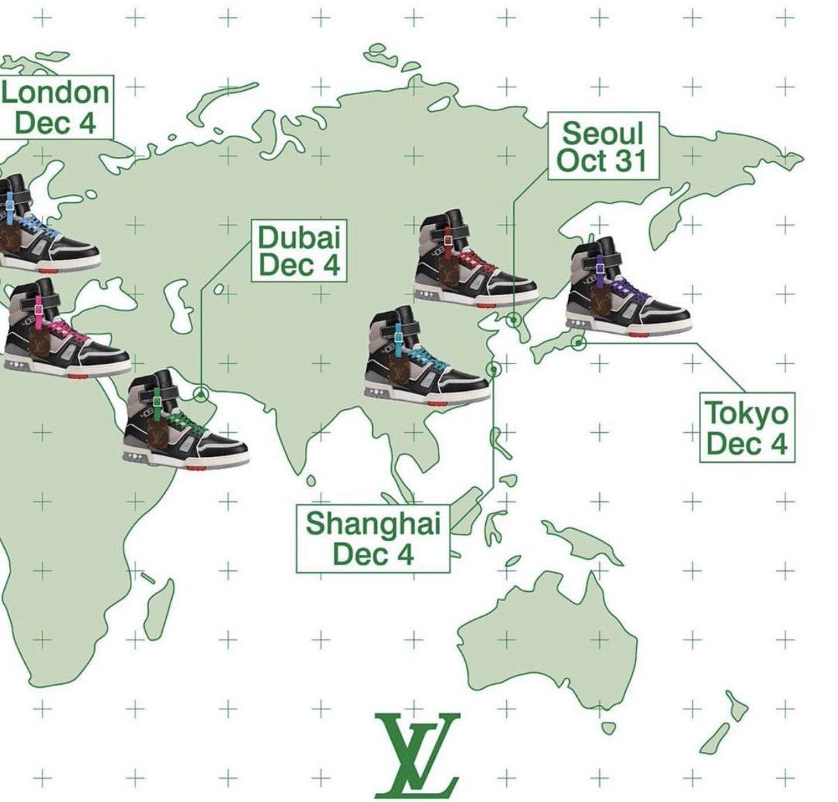 ▲Louis Vuitton 408 Trainer區域限定。（圖／翻攝自Louis Vuitton、Twitter@virgilablo、IG@dlouisvdotcom）