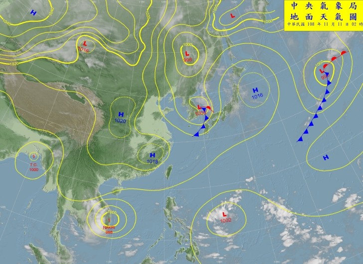 天氣圖。（圖／氣象局）