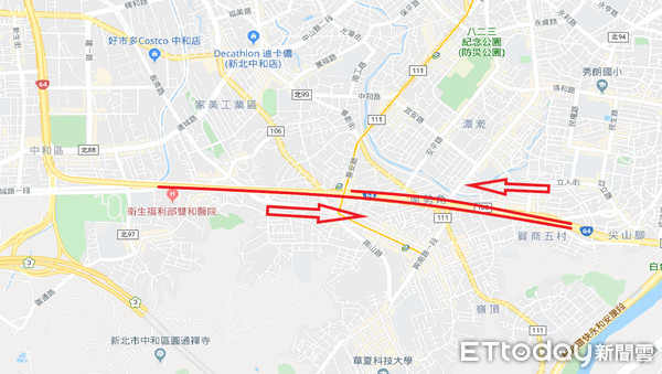 ▲▼台64線快速道路中和段及新店環河路將建置區間測速執法。（圖／記者陳豐德翻攝）